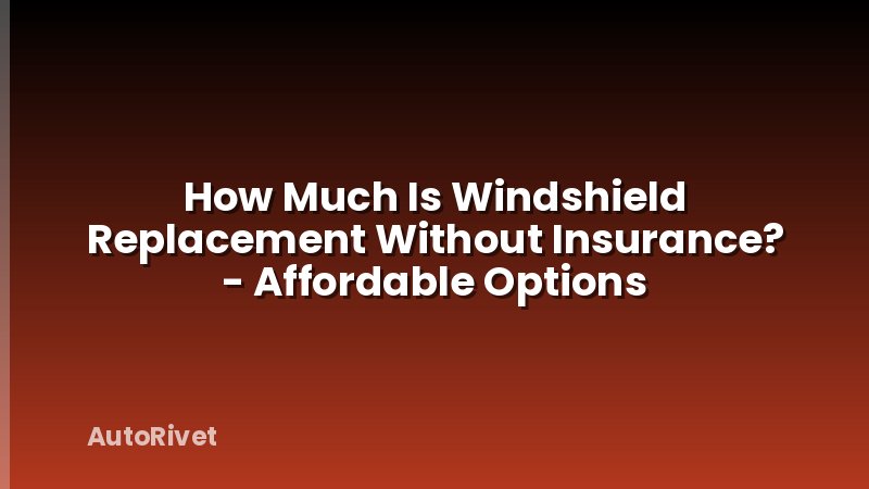 How Much Is Windshield Replacement Without Insurance? - Affordable Options