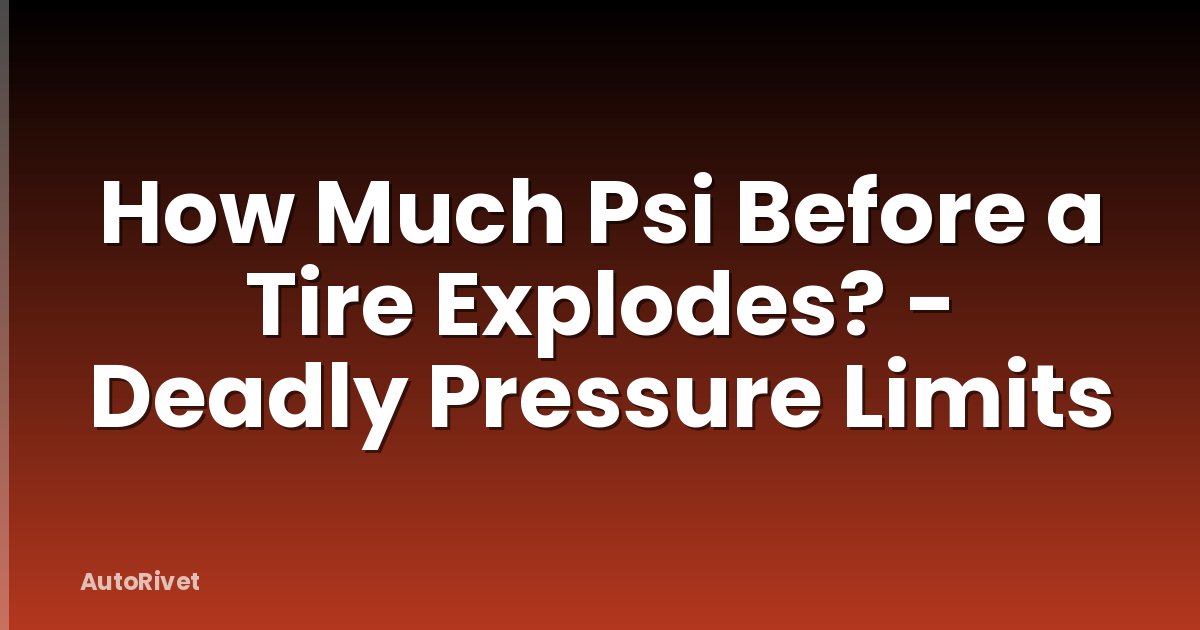How Much Psi Before a Tire Explodes? - Deadly Pressure Limits