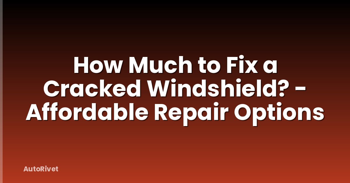 How Much to Fix a Cracked Windshield? - Affordable Repair Options