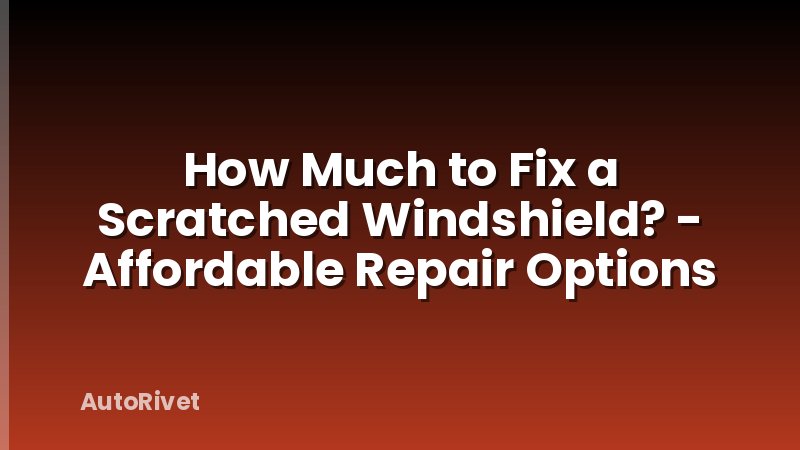How Much to Fix a Scratched Windshield? - Affordable Repair Options