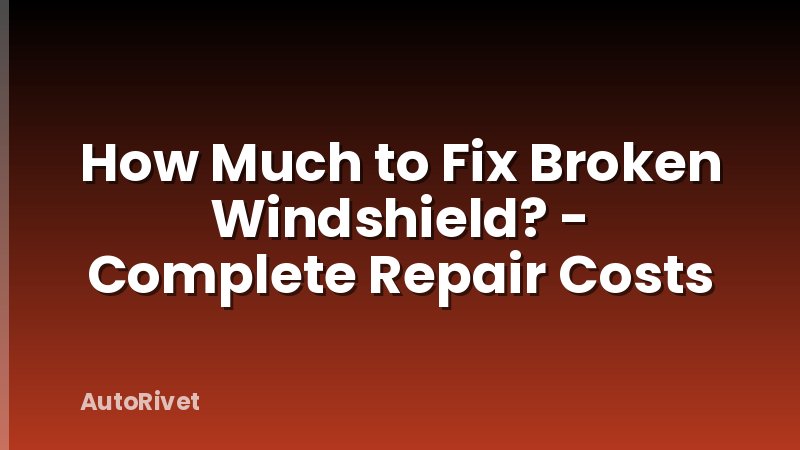 How Much to Fix Broken Windshield? - Complete Repair Costs