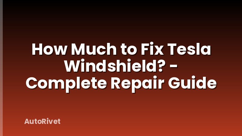 How Much to Fix Tesla Windshield? - Complete Repair Guide