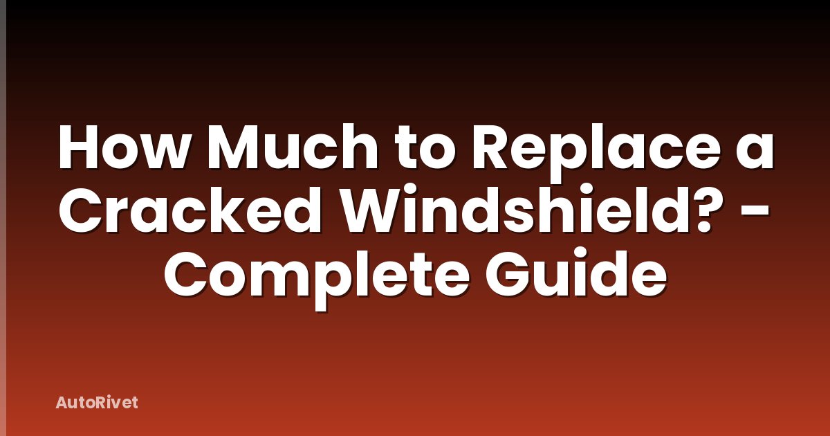 How Much to Replace a Cracked Windshield? - Complete Guide