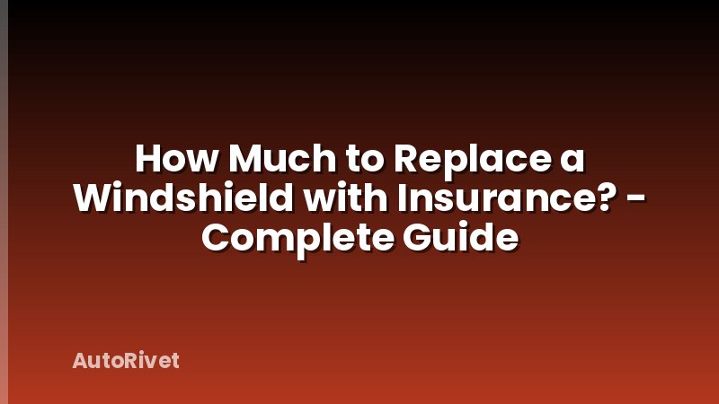 How Much to Replace a Windshield with Insurance? - Complete Guide