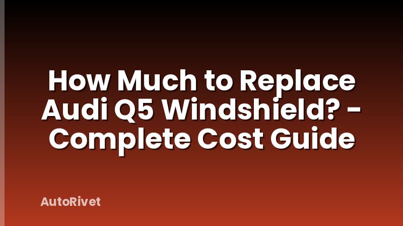 How Much to Replace Audi Q5 Windshield? - Complete Cost Guide