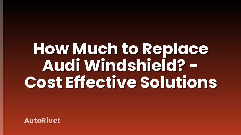 How Much to Replace Audi Windshield? - Cost Effective Solutions