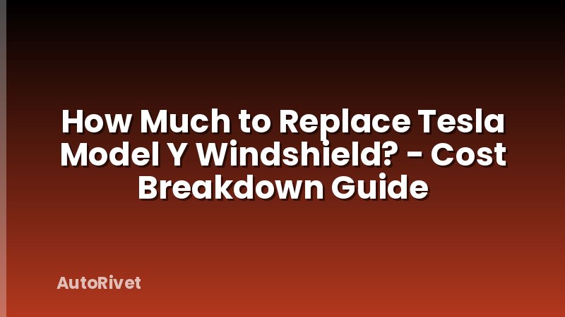 How Much to Replace Tesla Model Y Windshield? - Cost Breakdown Guide
