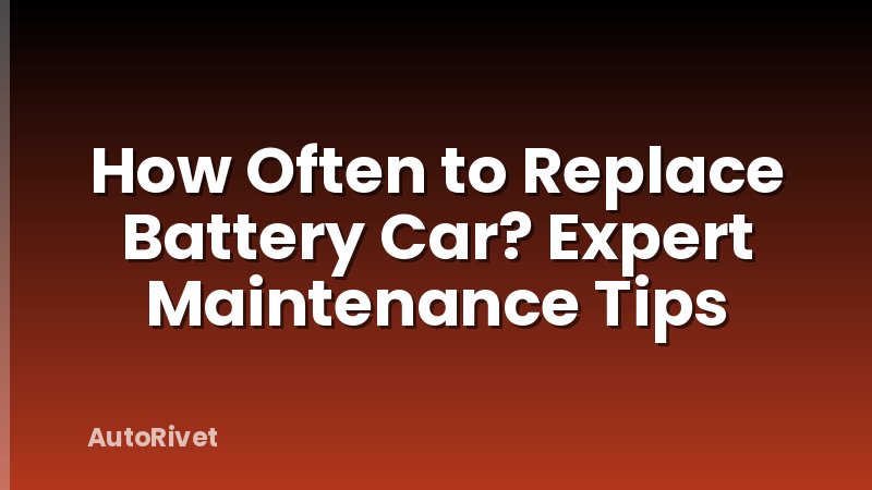 How Often to Replace Battery Car? Expert Maintenance Tips