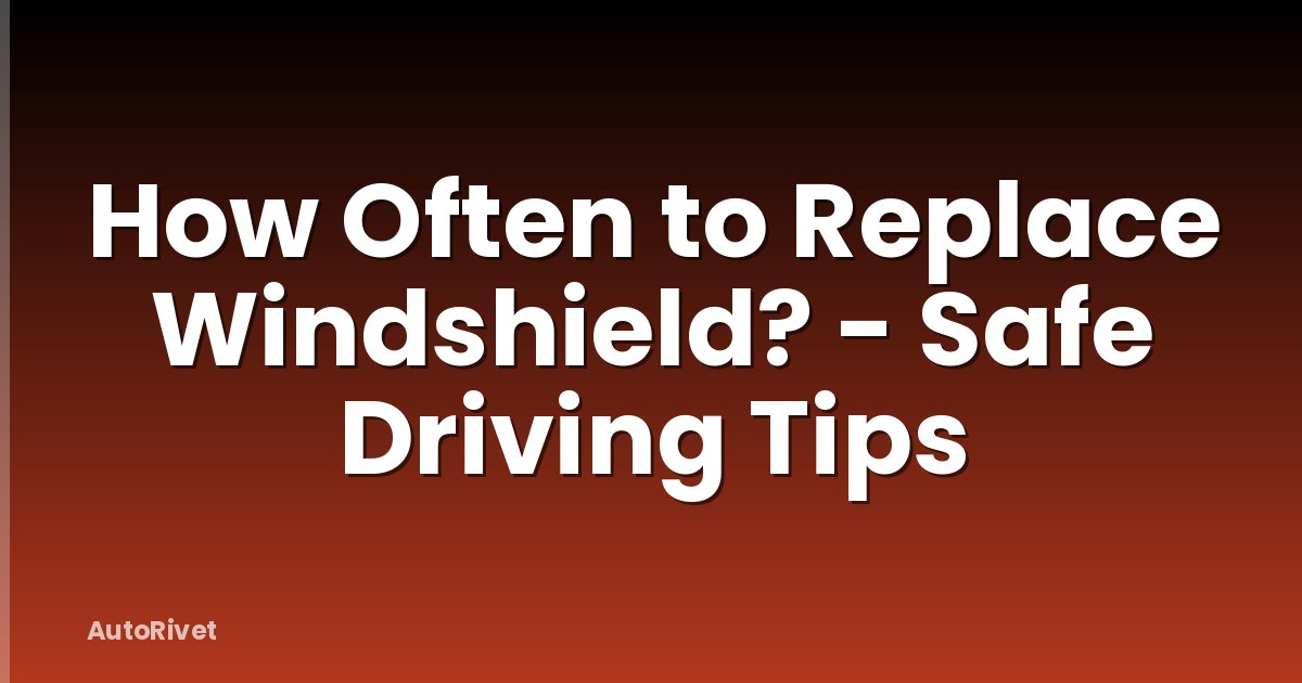 How Often to Replace Windshield? - Safe Driving Tips