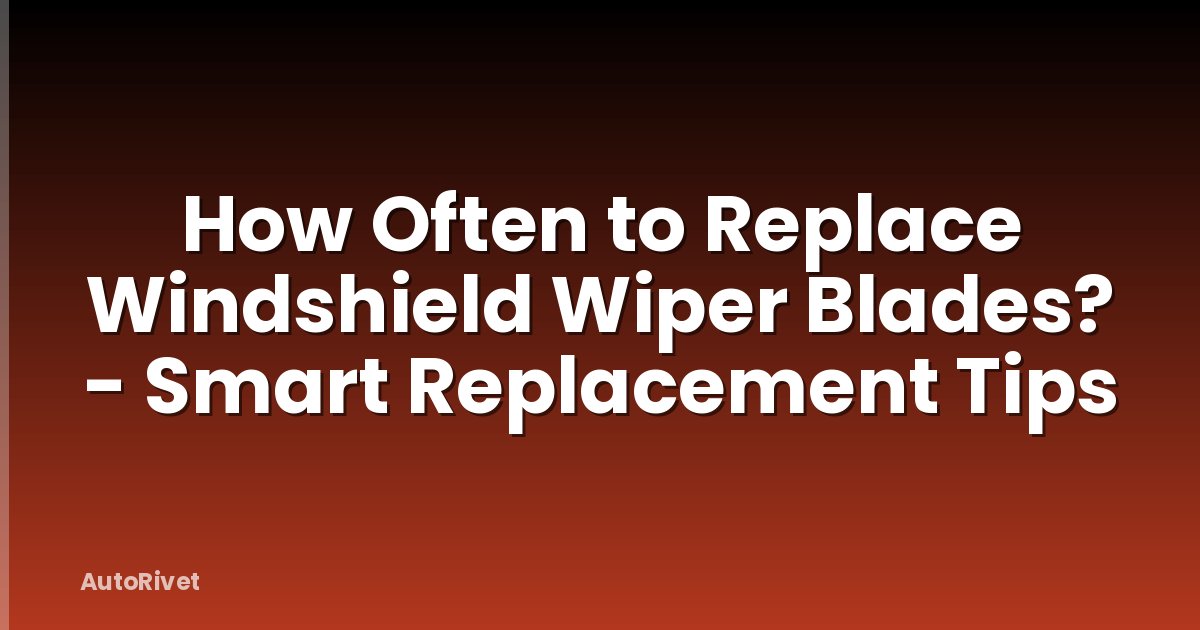 How Often to Replace Windshield Wiper Blades? - Smart Replacement Tips