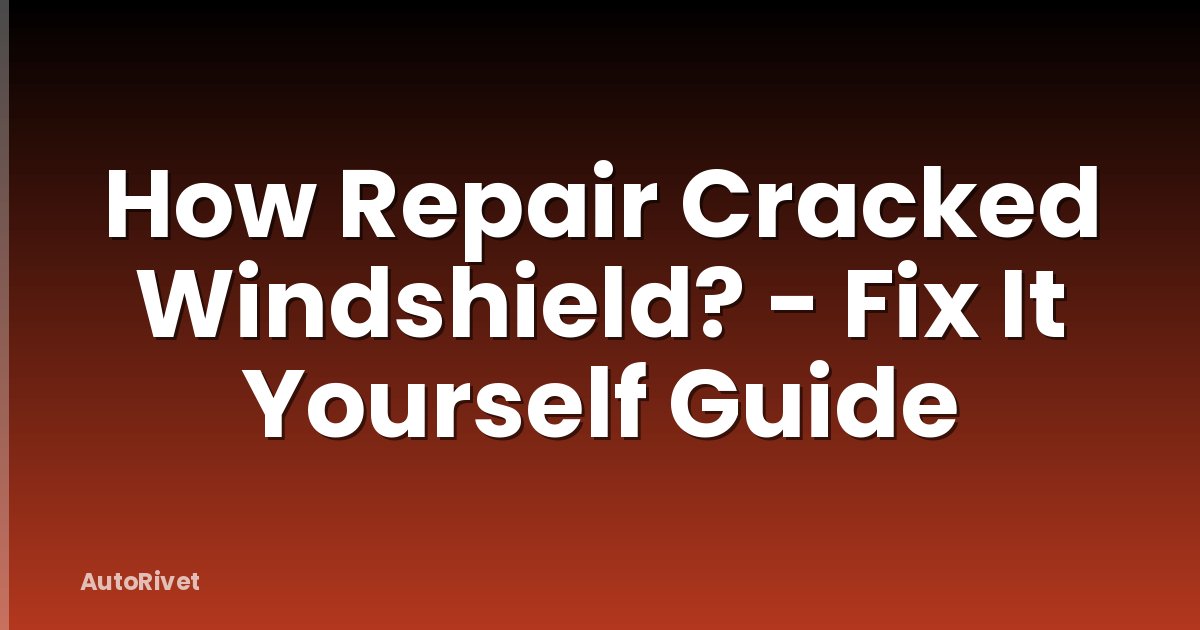 How Repair Cracked Windshield? - Fix It Yourself Guide