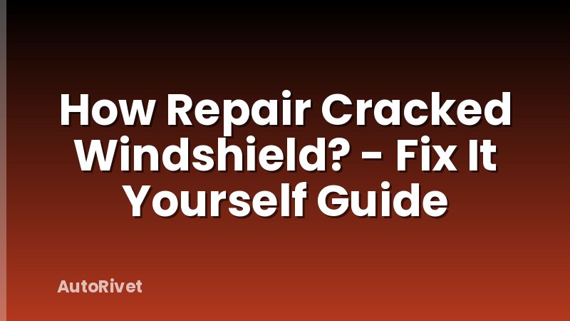 How Repair Cracked Windshield? - Fix It Yourself Guide