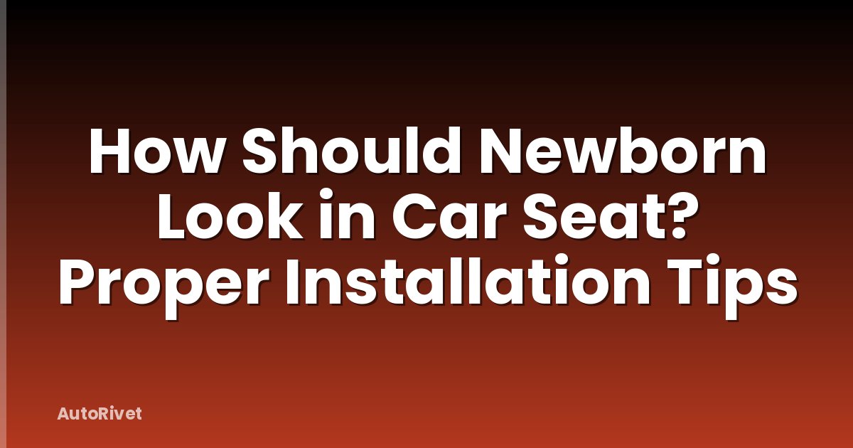 How Should Newborn Look in Car Seat? Proper Installation Tips