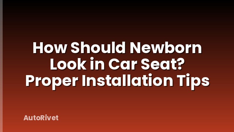 How Should Newborn Look in Car Seat? Proper Installation Tips