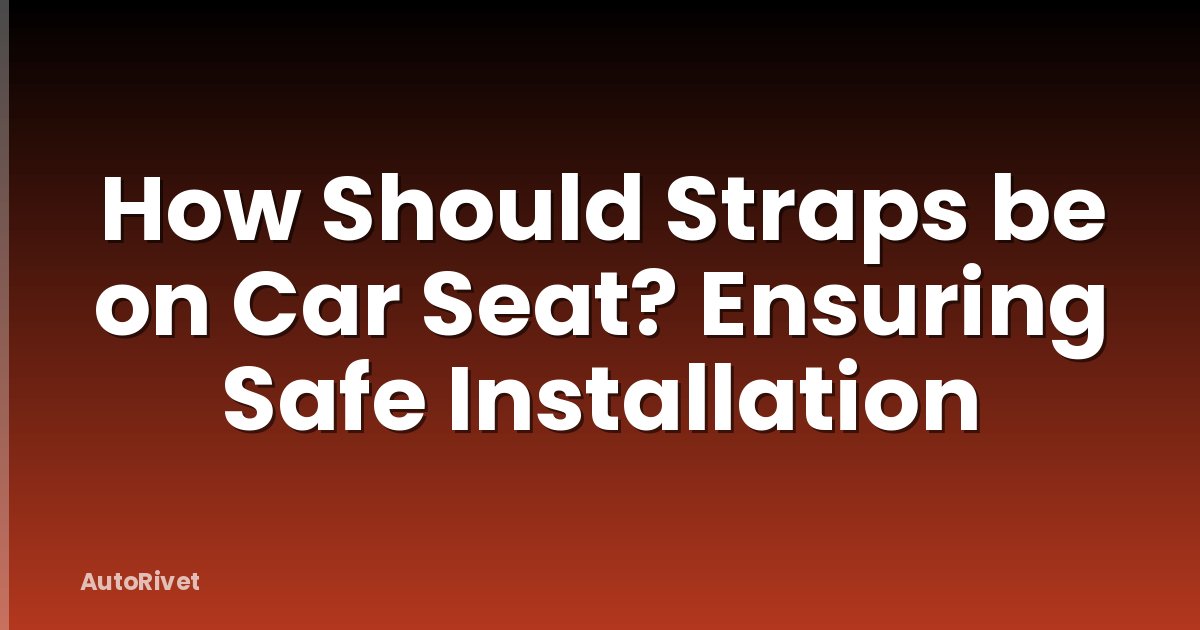 How Should Straps be on Car Seat? Ensuring Safe Installation