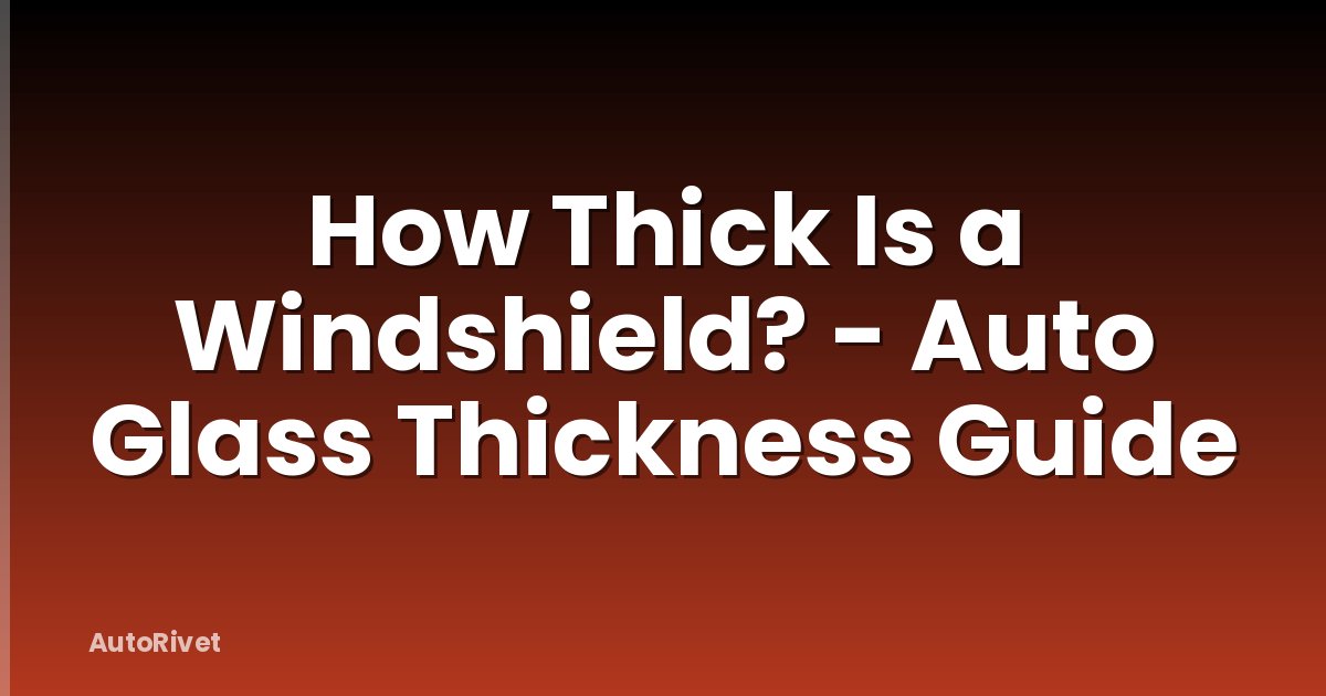 How Thick Is a Windshield? - Auto Glass Thickness Guide