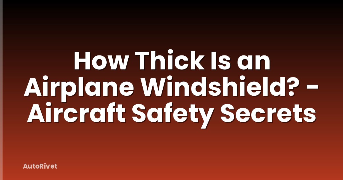 How Thick Is an Airplane Windshield? - Aircraft Safety Secrets