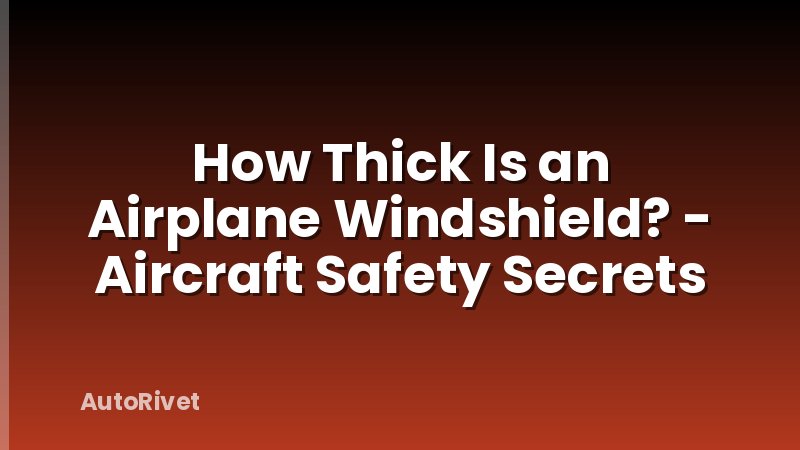How Thick Is an Airplane Windshield? - Aircraft Safety Secrets