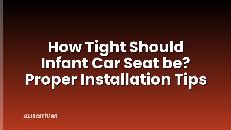 How Tight Should Infant Car Seat be? Proper Installation Tips