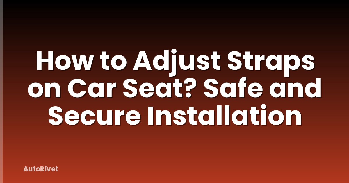 How to Adjust Straps on Car Seat? Safe and Secure Installation