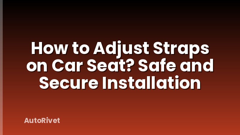 How to Adjust Straps on Car Seat? Safe and Secure Installation