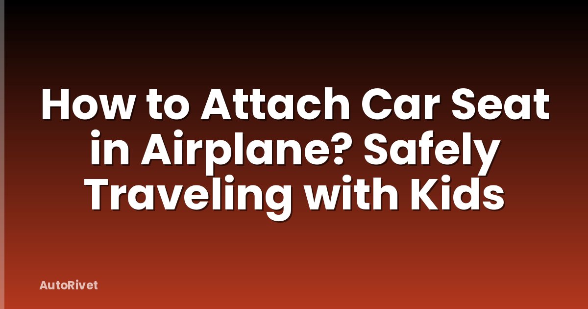 How to Attach Car Seat in Airplane? Safely Traveling with Kids