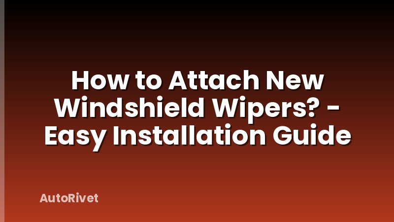 How to Attach New Windshield Wipers? - Easy Installation Guide