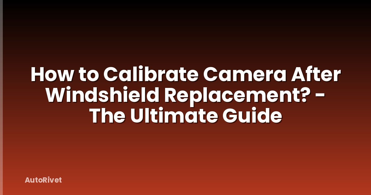 How to Calibrate Camera After Windshield Replacement? - The Ultimate Guide