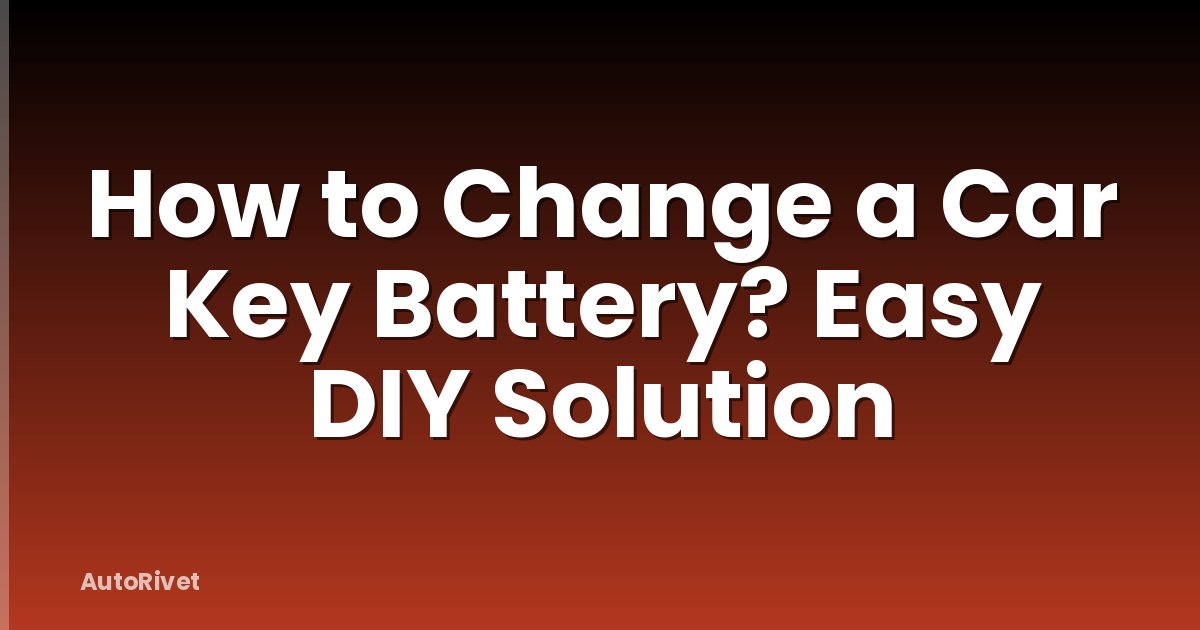 How to Change a Car Key Battery? Easy DIY Solution
