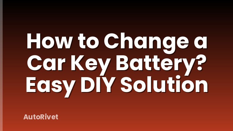 How to Change a Car Key Battery? Easy DIY Solution