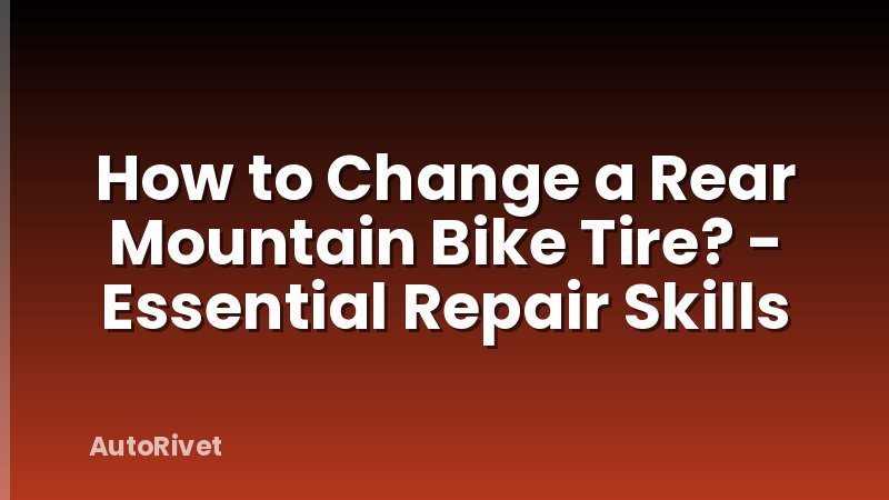 How to Change a Rear Mountain Bike Tire? - Essential Repair Skills