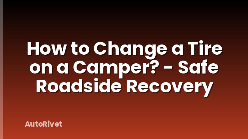 How to Change a Tire on a Camper? - Safe Roadside Recovery