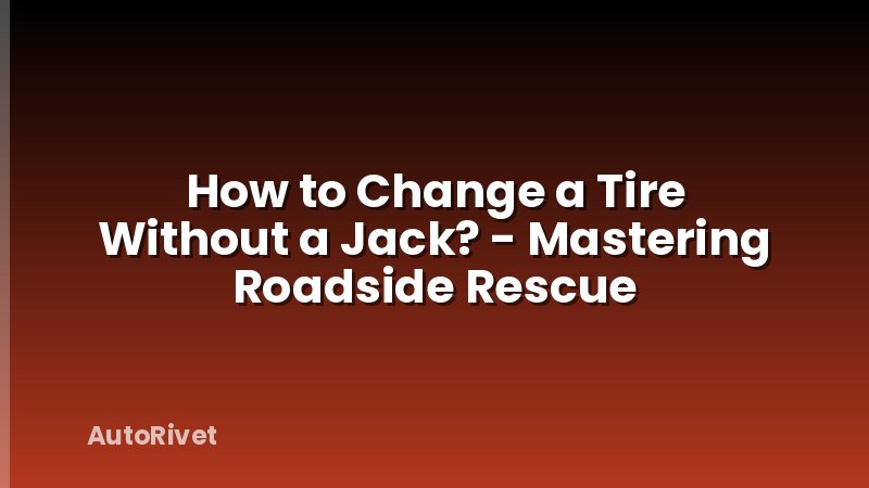 How to Change a Tire Without a Jack? - Mastering Roadside Rescue