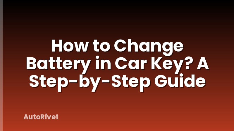 How to Change Battery in Car Key? A Step-by-Step Guide
