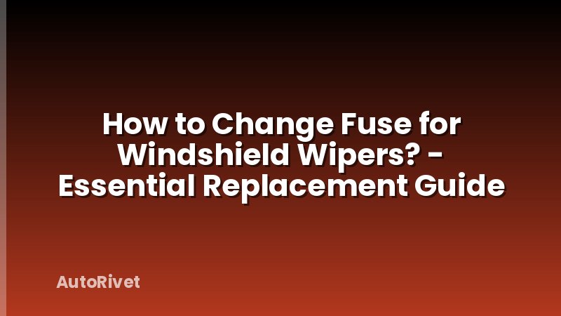 How to Change Fuse for Windshield Wipers? - Essential Replacement Guide