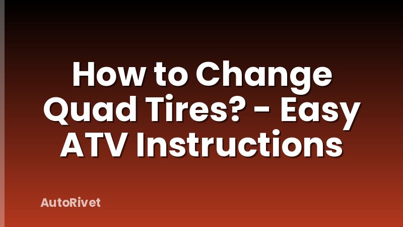 How to Change Quad Tires? - Easy ATV Instructions