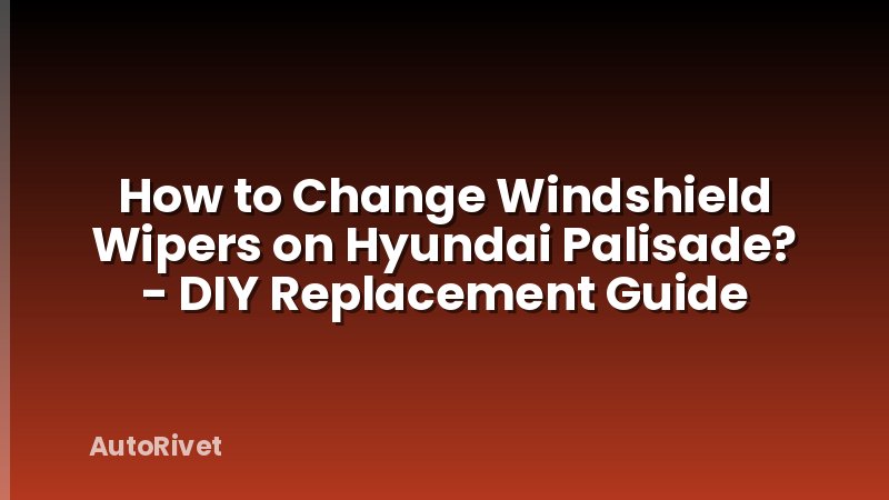How to Change Windshield Wipers on Hyundai Palisade? - DIY Replacement Guide