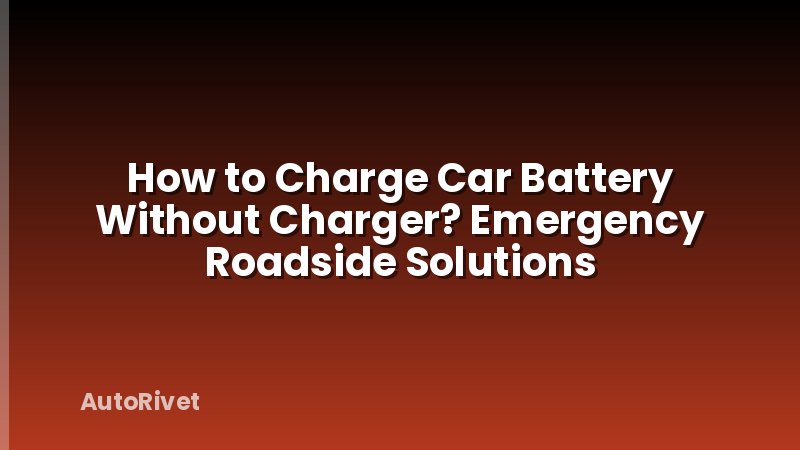 How to Charge Car Battery Without Charger? Emergency Roadside Solutions