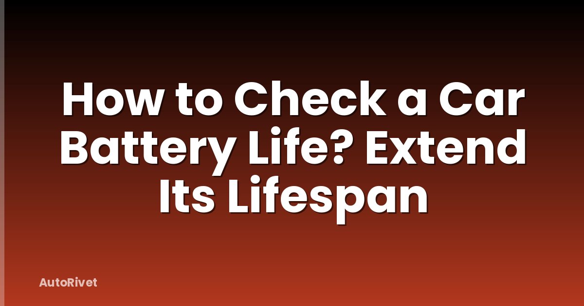 How to Check a Car Battery Life? Extend Its Lifespan