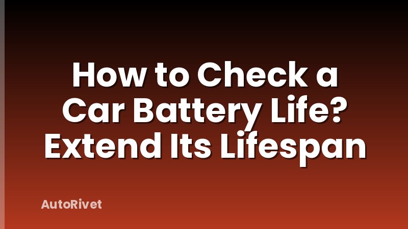 How to Check a Car Battery Life? Extend Its Lifespan
