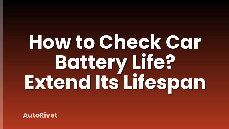 How to Check Car Battery Life? Extend Its Lifespan