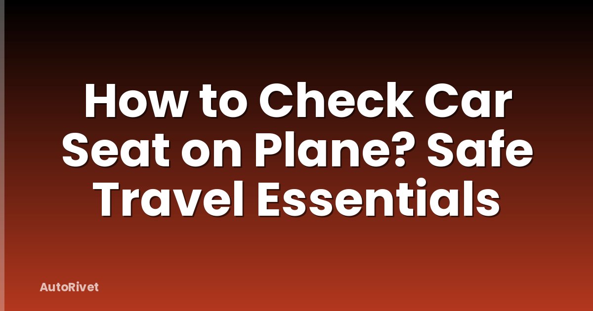 How to Check Car Seat on Plane? Safe Travel Essentials
