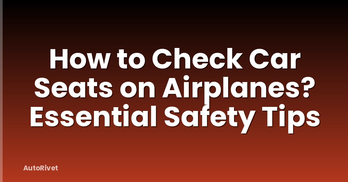 How to Check Car Seats on Airplanes? Essential Safety Tips