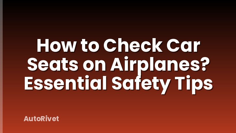 How to Check Car Seats on Airplanes? Essential Safety Tips