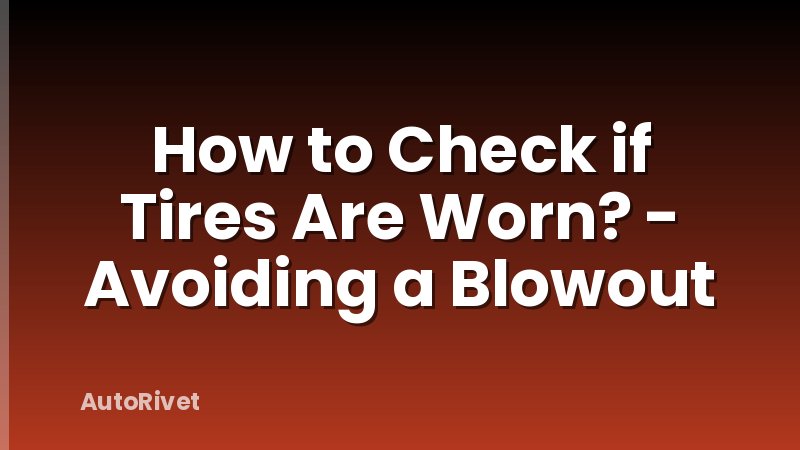 How to Check if Tires Are Worn? - Avoiding a Blowout