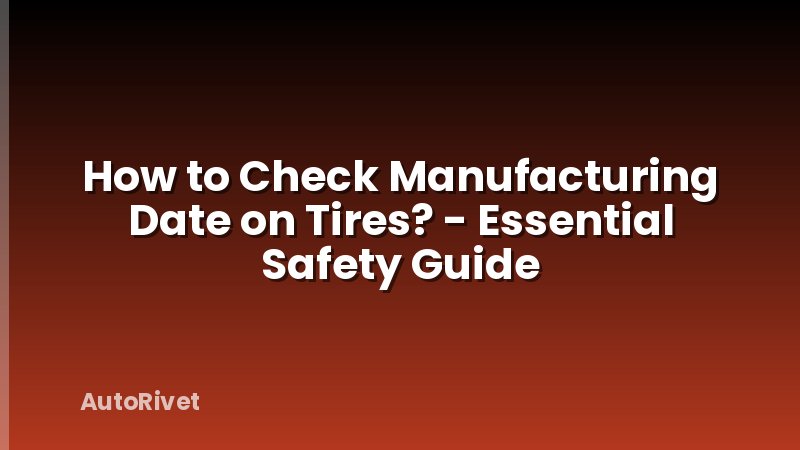 How to Check Manufacturing Date on Tires? - Essential Safety Guide