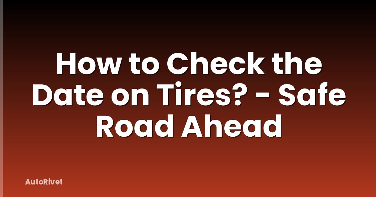 How to Check the Date on Tires? - Safe Road Ahead