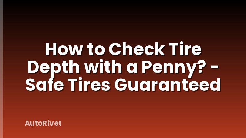 How to Check Tire Depth with a Penny? - Safe Tires Guaranteed