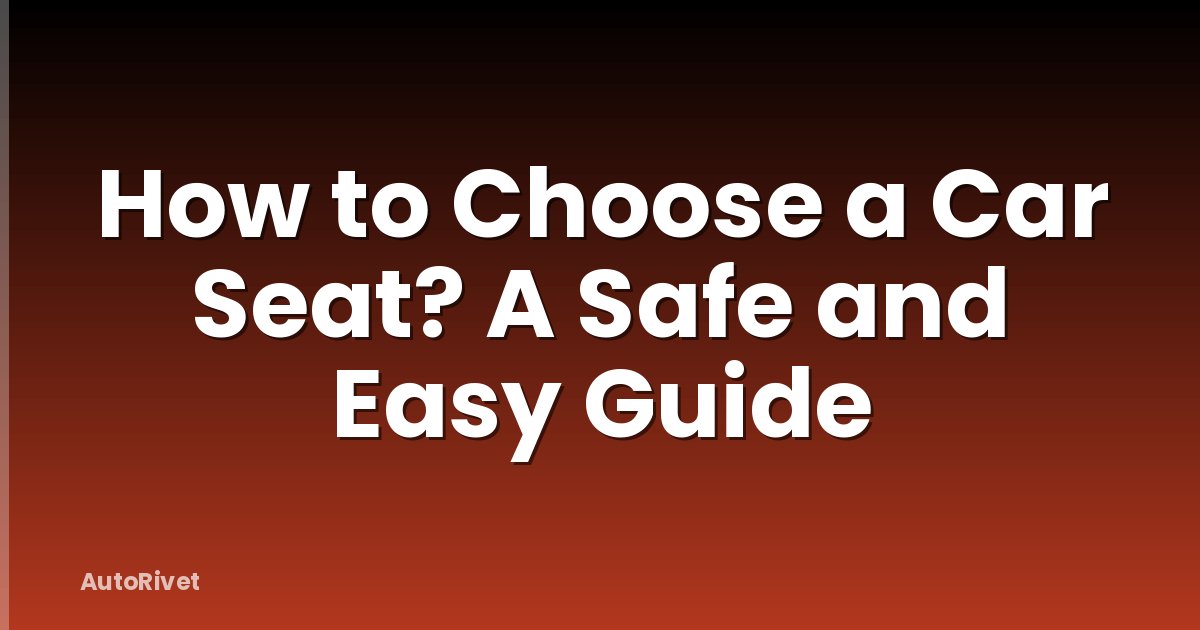 How to Choose a Car Seat? A Safe and Easy Guide