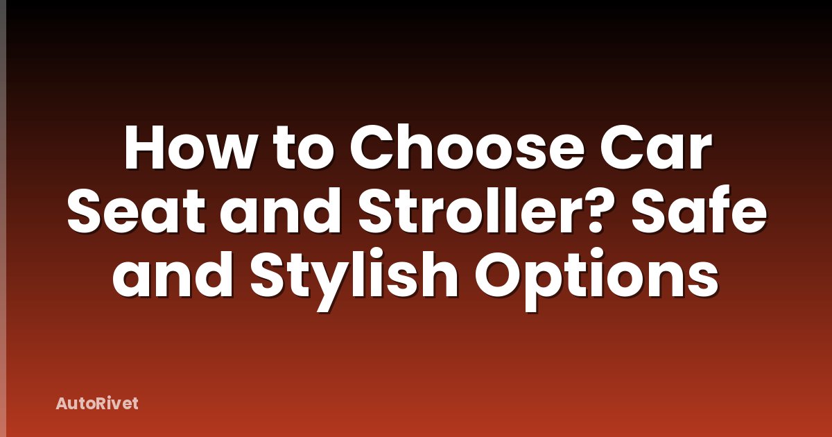 How to Choose Car Seat and Stroller? Safe and Stylish Options